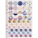 Stickerboek, bloemen, A5, goud, paars, roze, 1 stuk, Nieuw
