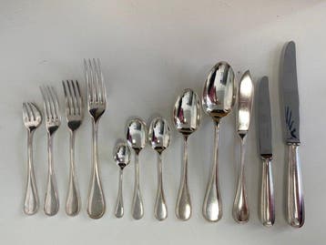 Christofle - Bestekset (115) - Verzilverd - “Perles”