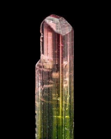 Uniek, tweekleurig toermalijnkristal • 2,50 ct •