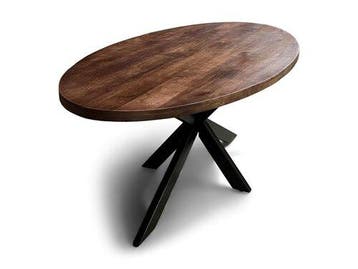 Eettafel Silvia Ovaal 140x80cm Mango Walnoot bruin, Ophalen of Verzenden, Nieuw