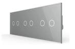 Livolo slimme lichtschakelaar | 2+2+2 | Grijs |, Doe-het-zelf en Verbouw, Elektra en Kabels, Ophalen of Verzenden, Nieuw, Schakelaar