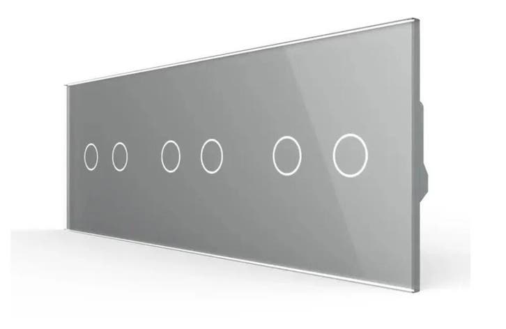 Livolo slimme lichtschakelaar | 2+2+2 | Grijs |, Doe-het-zelf en Verbouw, Elektra en Kabels, Schakelaar, Nieuw, Ophalen of Verzenden