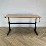 slingerbureau 160x80 cm  (max hoogte 90 cm),  beuken - zwart, Huis en Inrichting, Bureaus, Ophalen of Verzenden, Gebruikt