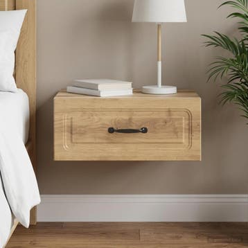 vidaXL Wandbeugel Bedkast Artisanaal eiken 49 x 34,5 x 20 cm, Minder dan 45 cm, Verzenden, Nieuw, Minder dan 55 cm