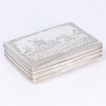 (Schoonhoven 1929) - Tabaksdoos - .833 zilver