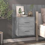 vidaXL Nachtkastje wandgemonteerd grijs sonoma eikenkleurig, Minder dan 45 cm, Verzenden, Nieuw, 70 cm of meer