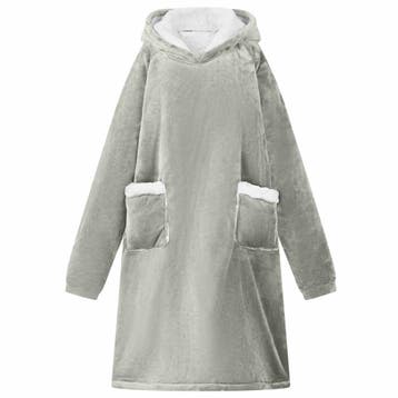 vidaXL Deken hoodie Grijs M Fleece en Flanel, Verzenden, Nieuw