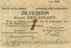 Zilverbon 1 gulden 1914 Zeer Fraai, Verzenden