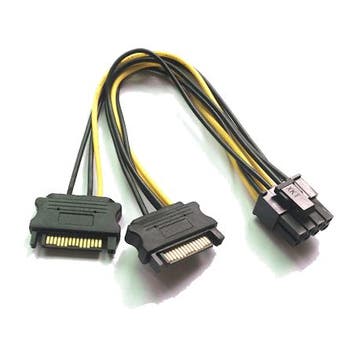 Nieuwe OEM 2xSATA-PCIe-6+2pM met garantie, Computers en Software, Pc- en Netwerkkabels, Ophalen of Verzenden, Nieuw