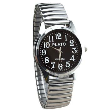 Fako - Horloge - Rekband - Plato - Ø 32mm - Zilverkleurig -, Verzenden, Nieuw