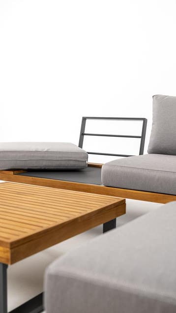 Hoek Loungeset  Malta  Aluminium  Teak  Datho Outdoor, Verzenden, Nieuw