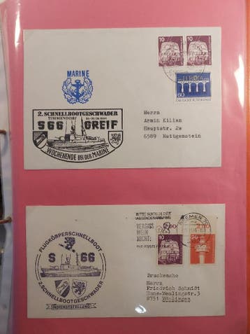 Schepen Militair + Speedboten verzameling in 2 albums, Postzegels en Munten, Postzegels | Volle albums en Verzamelingen, Ophalen of Verzenden