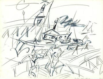 Gen Paul (1895-1965) - Péniche à quai