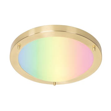 Smart plafonnière goud 31 cm IP44 incl. Wifi A60 - Yuma, Verzenden, Nieuw, Staal