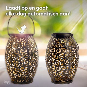 2dekans | Gadgy Solar Oosterse Lantaarn - Tafellamp set van, Ophalen of Verzenden, Zo goed als nieuw