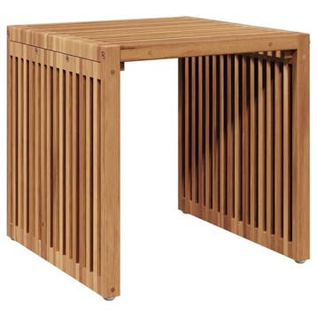 Tuin bijzettafel Teakhout | Retourdeal 41% Korting, Ophalen of Verzenden, Zo goed als nieuw, Vierkant, Teakhout