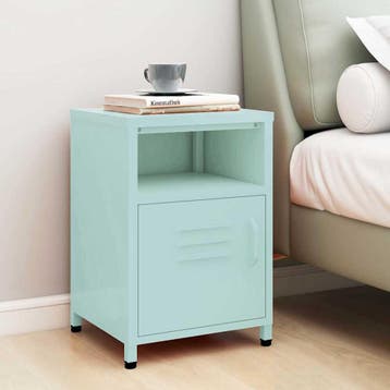 vidaXL Nachtkastje 35x35x51 cm staal mintkleurig, Minder dan 45 cm, Nieuw, Minder dan 55 cm, Verzenden
