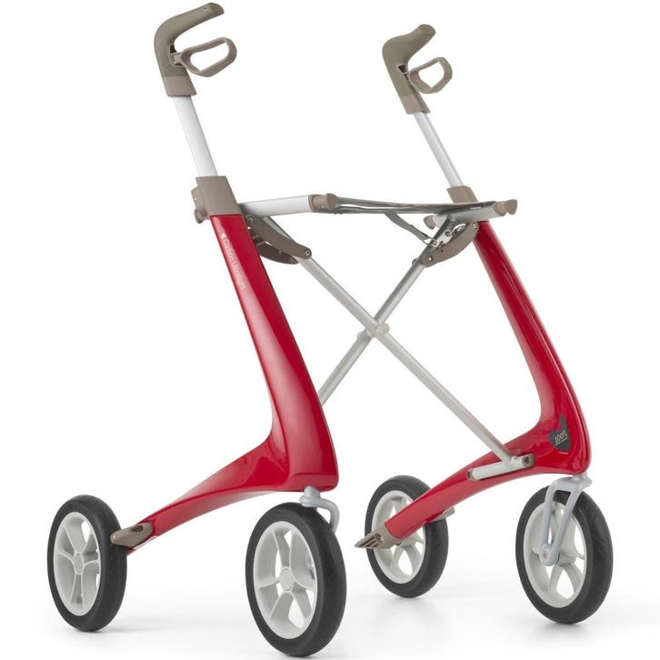 By ACRE Carbon ultralight rollator Regular - Rood, Diversen, Rollators, Ophalen of Verzenden