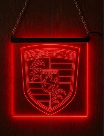 Led Bord Porsche, Verzamelen, Ophalen of Verzenden, Nieuw, Reclamebord