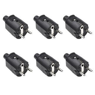 Schuko stekker | Q-link | 6 stuks, Doe-het-zelf en Verbouw, Elektra en Kabels, Verzenden, Nieuw