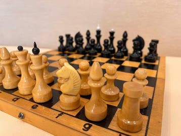 Schaakspel - USSR/Collectible chess/1985/Rare! - Hout, Antiek en Kunst