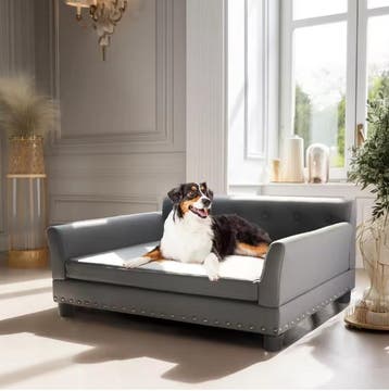 Verhoogde Hondenbank – Luxe Microfiber Leren Hondenbed, Verzenden, Nieuw