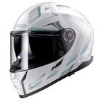 LS2 FF811 Vector II Alizer Mat Wit Zilver Integraalhelm, Integraalhelm, 3XL of groter, Nieuw met kaartje, Overige merken