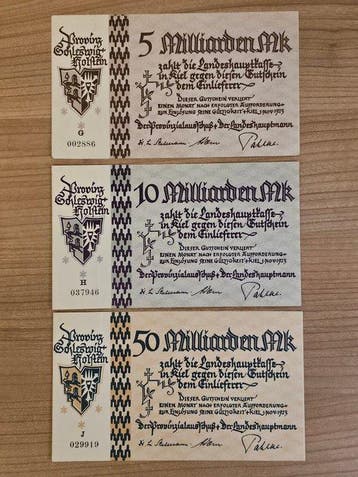 Duitsland. Mark 1923 – Kiel – Notgeld (Gutscheine),, Postzegels en Munten