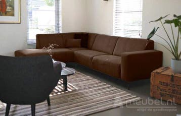 Hoekbank Maarssen - hoekbanken - Bruin, Huis en Inrichting, Nieuw, 150 cm of meer, Stof, 250 tot 300 cm