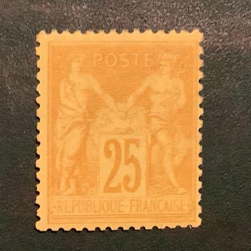 Frankrijk 1879 - 25 cent Sage - MH - Yvert 92, Gestempeld