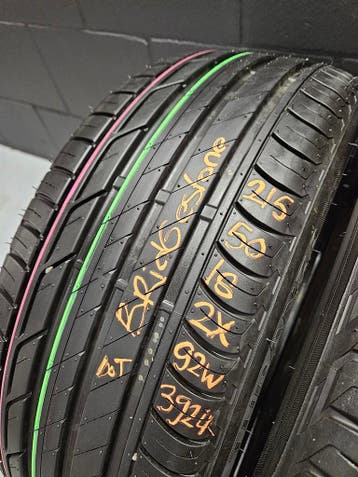 215/50/18 92W BRIDGESTONE ZOMERBANDEN 8MM PROFIEL DEMO 2X, Ophalen, 18 inch, Band(en), Personenwagen