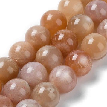 10 x edelsteen kralen van Sunstone (Zonnesteen) – 10 mm, Ophalen of Verzenden, Nieuw, Kraal