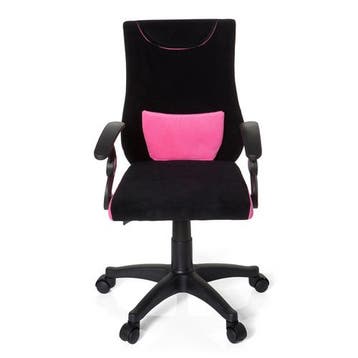 Bureaustoel | Met Armleuning | Kinderen | Stof | Zwart/Pink, Verzenden, Nieuw