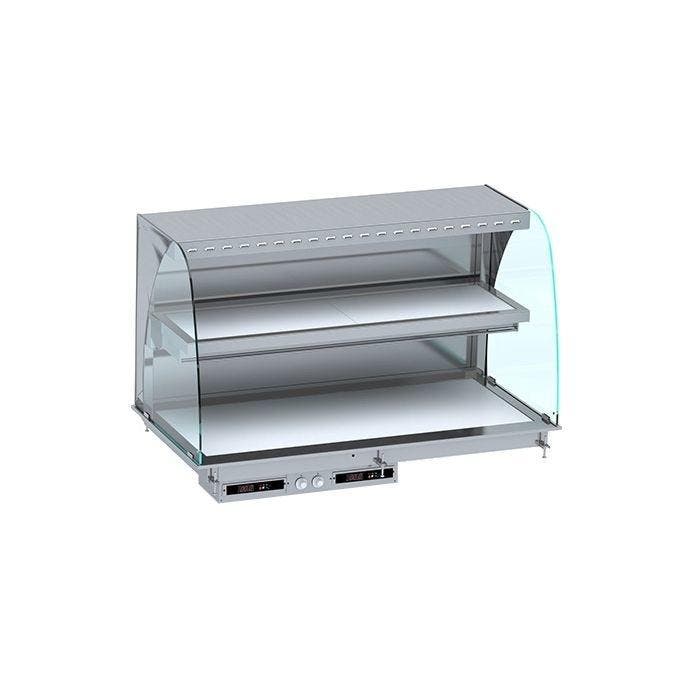 Warmhoud vitrine gebogen wandmodel | Wit | 30 tot 120ºC, Zakelijke goederen, Horeca | Keukenapparatuur, Verzenden