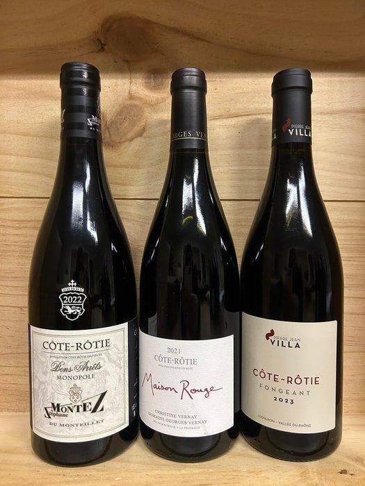 2022 Stéphane Montez, Côte-Rôtie, Bons Arrêts, Christine, Verzamelen, Wijnen