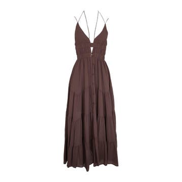 Pennyblack • bruine jurk open rug • 36 (IT42), Kleding | Dames, Jurken, Bruin, Verzenden, Nieuw, Pennyblack