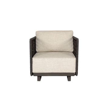 Callisto Lupin touw lounge stoel fontelina 180 off white, Nieuw
