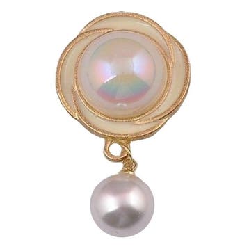 Fako Bijoux - Magnetische Mini Broche - Parel Bloem Met, Verzenden, Nieuw