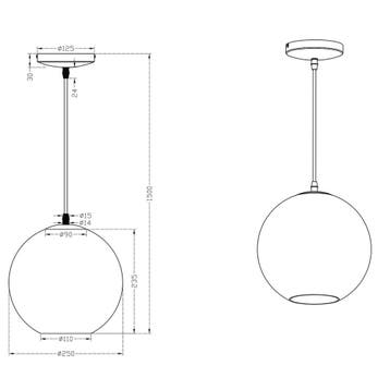 LED Hanglamp - Hangverlichting - Trion Mono - E27 Fitting -, Huis en Inrichting, Lampen | Hanglampen, Ophalen of Verzenden, Nieuw