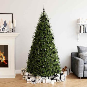vidaXL 111-delige Kerstballenset polystyreen zwart, Verzenden, Nieuw
