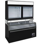 WANDVRIESKAST  en VRIESKIST  ZWART 2 GLASDEUREN, Zakelijke goederen, Ophalen of Verzenden, Nieuw in verpakking, Koelen en Vriezen