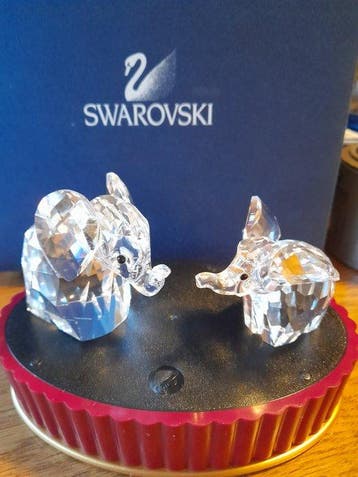 Swarovski - Beeldje - Blok olifant - Kristal
