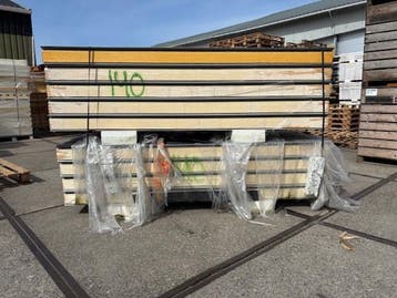 Sandwichpaneel 140 mm – 2500 × 1000 mm – 9 stuks, Doe-het-zelf en Verbouw, Isolatie en Afdichting, Ophalen, 12 cm of meer, Zo goed als nieuw