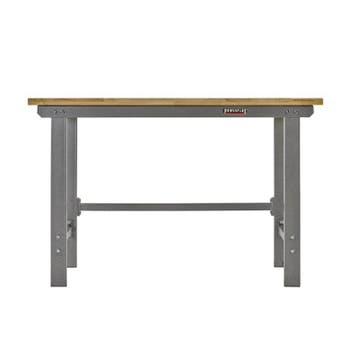 Werkbank grijs 150 cm met hardhouten blad en, Ophalen of Verzenden, Nieuw