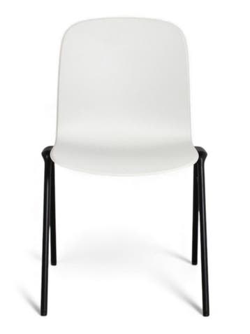 Steelcase Cavatina stoel, 4-poot, zwart-grijs, Ophalen of Verzenden, Gebruikt, Grijs