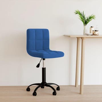 vidaXL Kantoorstoel draaibaar fluweel blauw, Verzenden, Nieuw