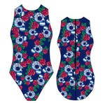 Special Made Turbo Waterpolo badpak roses skulls, Nieuw