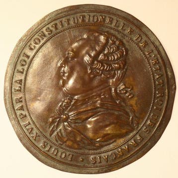 Frankrijk. Bronzen galvano / Penning Lodewijk XVI incusum