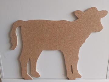 Kurk Prikbord – Koe / Kalf – 60 x 90 cm, Ophalen of Verzenden, Nieuw