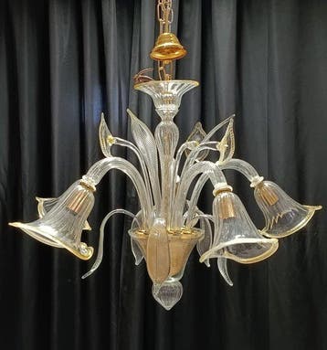 Kroonluchter - Stagno - Muranoglas - 5 lampen